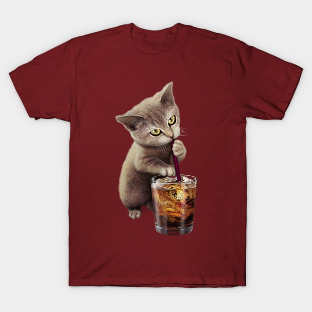 CAT & SOFT DRINK 2017 T-Shirt by ADAMLAWLESS